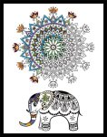 Elephant Mandala Zenbroidery Stamped Embroidery Kit (image for) Elephant Mandala Zenbroidery Stamped Embroidery Kit